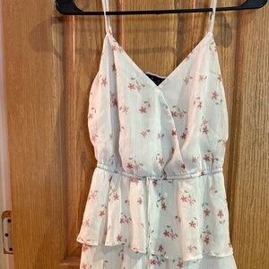 White dress with flowers